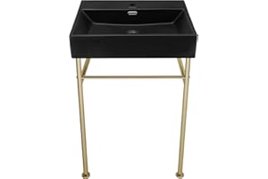 Swiss Madison Well Made Forever SM-CS751, Claire 24" Ceramic Console Sink In Matte Black Basin