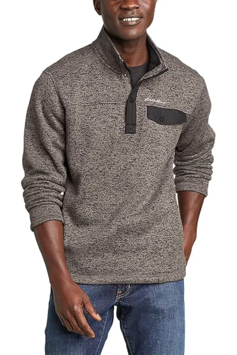 eddie bauer men's radiator quarter button pullover