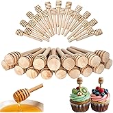 42Pcs Mini Wooden Honey Dipper Stick, 3inch Honey Stirrers | honey sticks，Honey Comb for Jar Dispense Drizzle and Cake Pop, For Baby Shower Brithday party favors