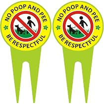 Amazon.com: No Peeing No Pooping Dog Sign, No Dog Poop Pee Sign ...