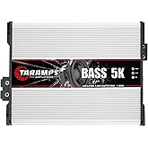 Taramps BASS 5K 1 Ohm 1 Channel 5000 Watts RMS MAX, Full Range Car Audio, Monoblock, LED Monitor Indicator, Class D Amplifier, Crossover, White 5k amp, Sound Quality