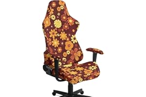 Wetoricau Daisy Flower Gaming Chair Covers 4 Pieces Stretch Esports Chair Protector Breathable Office Computer Game Chair Sli
