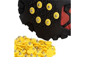 10 Pcs Ice Snow Grips For Boots Shoes Traction Cleats Shoe Ice Anti Slip Footwear For Hiking, Walking, Climbing, Jogging Prac