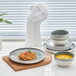 Pokini 24 Piece Dinnerware Sets for 8, Modern