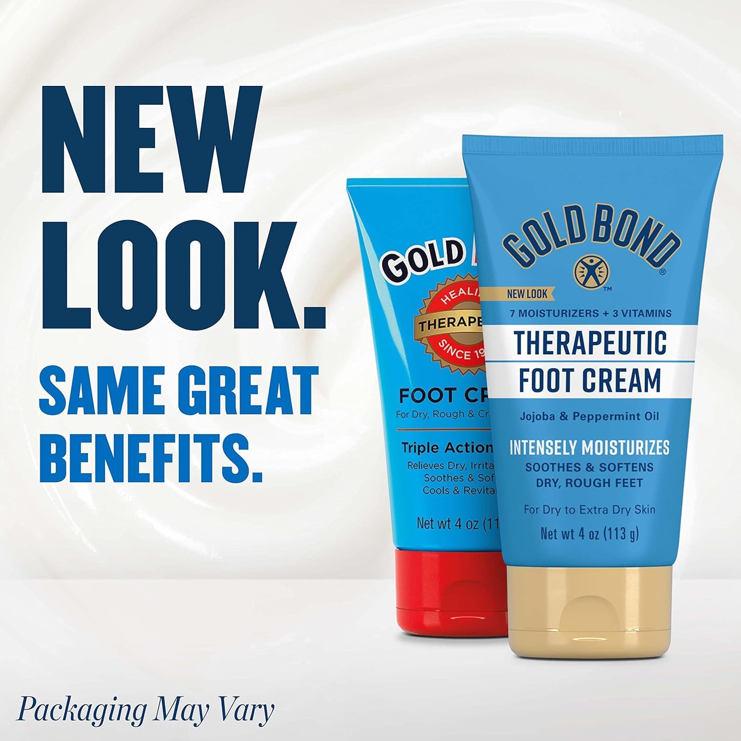 Gold Bond Foot Cream, Triple Action Relief 4 fl oz (118 ml)(Pack of 6)