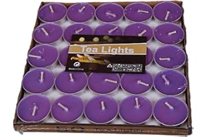 50 pc Unscented Tea Lights Candles Smokeless Mini Tea Light Candles Bulk for Mood Dinners Party Home Decor Wedding Crafts (Pu