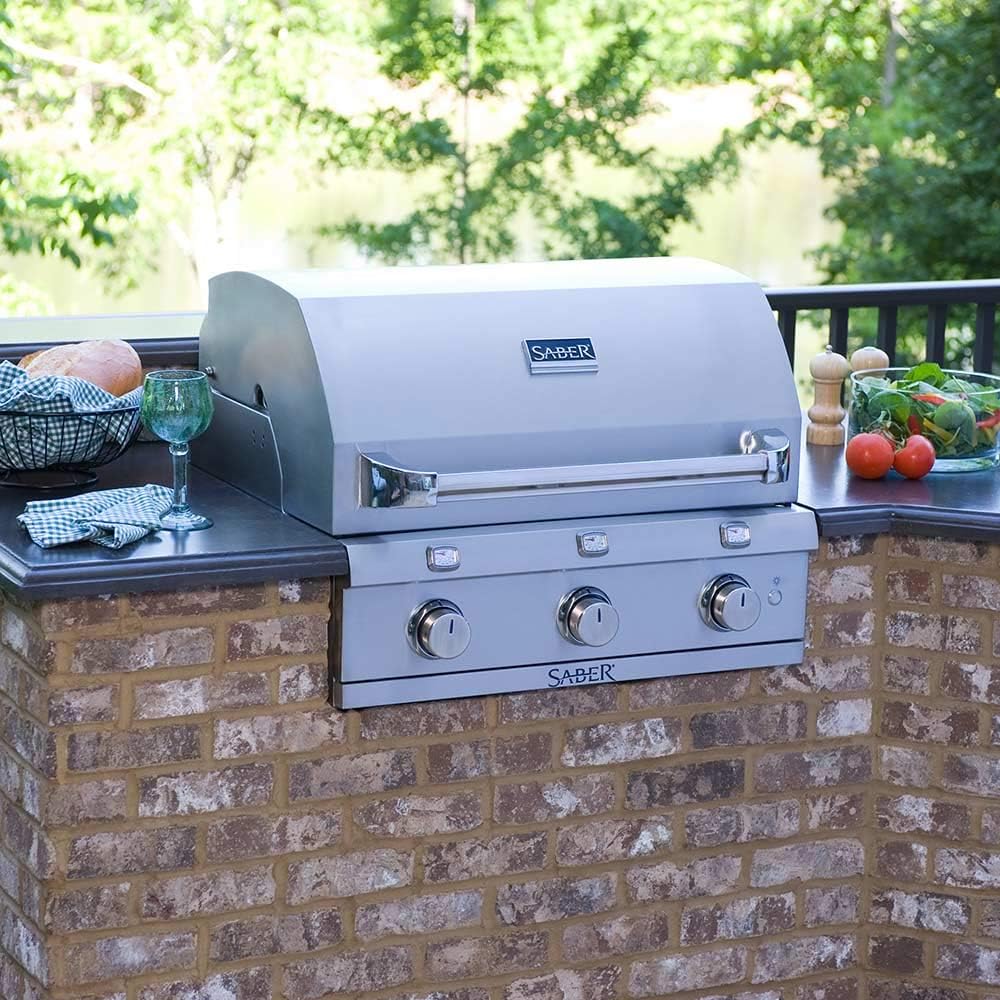 review SABER 3-Burner Elite Built-in Infrared Grill with Rotisserie, 32-Inches, Propane (R50SB1517-A00AA5517)