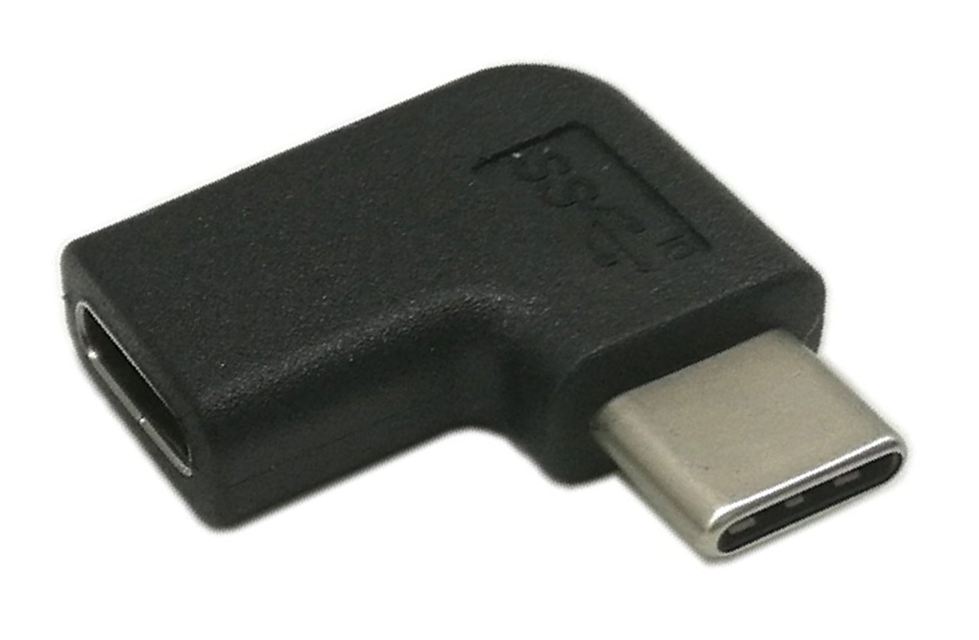 zdyCGTime Type-C USB-C USB 3.1 Adapter, Right & Left Angled 90 Degree Male to Female Type-C Extension Adapter for Laptop & Tablet & Mobile Phone