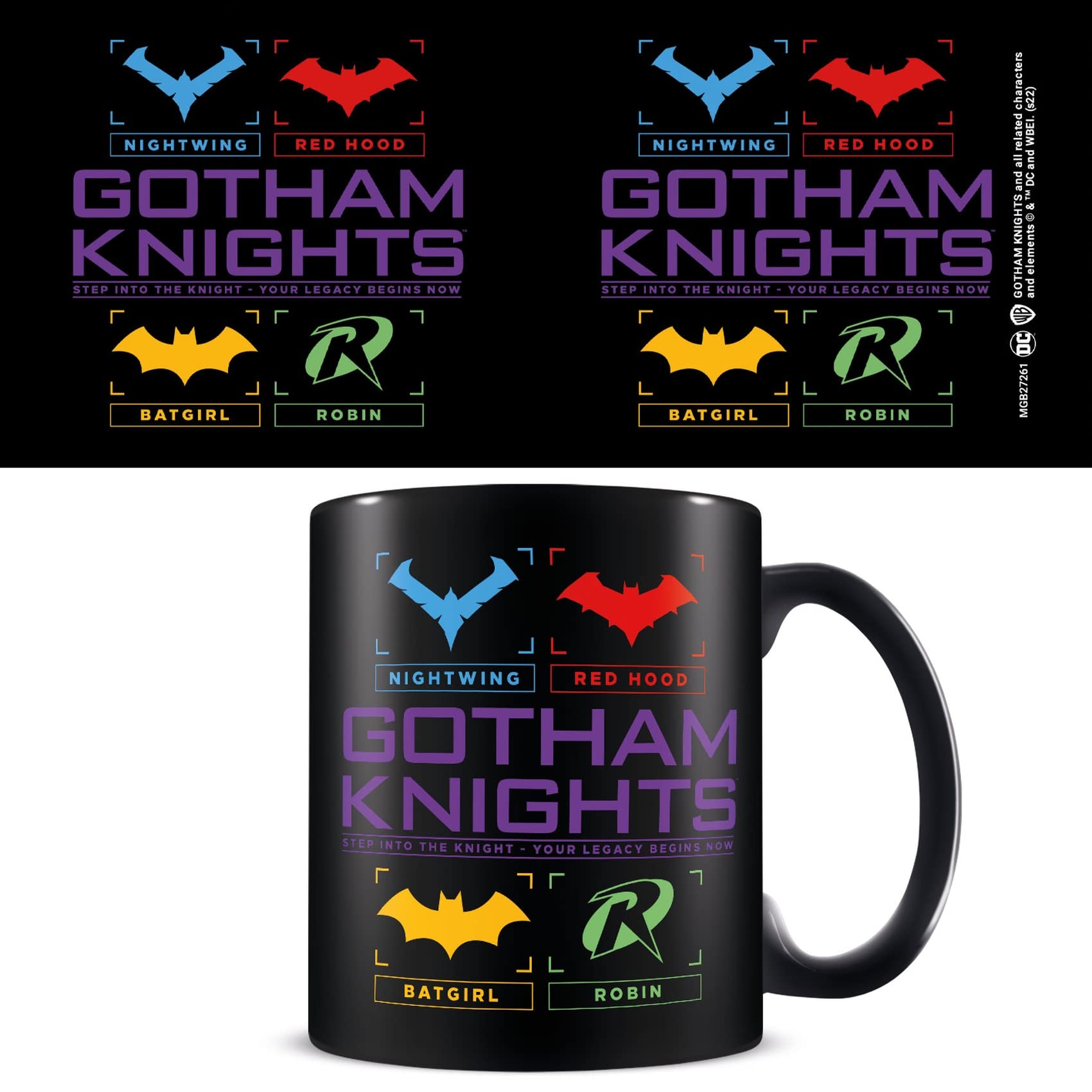 Pyramid International DC Comics Gotham Knights Mug in Presentation Gift Box (Legacy Design) 11oz Ceramic Mug - Official Merchandise, Red