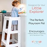 Stepup Baby Montessori Toddler Tower Adjustable Step White view 5