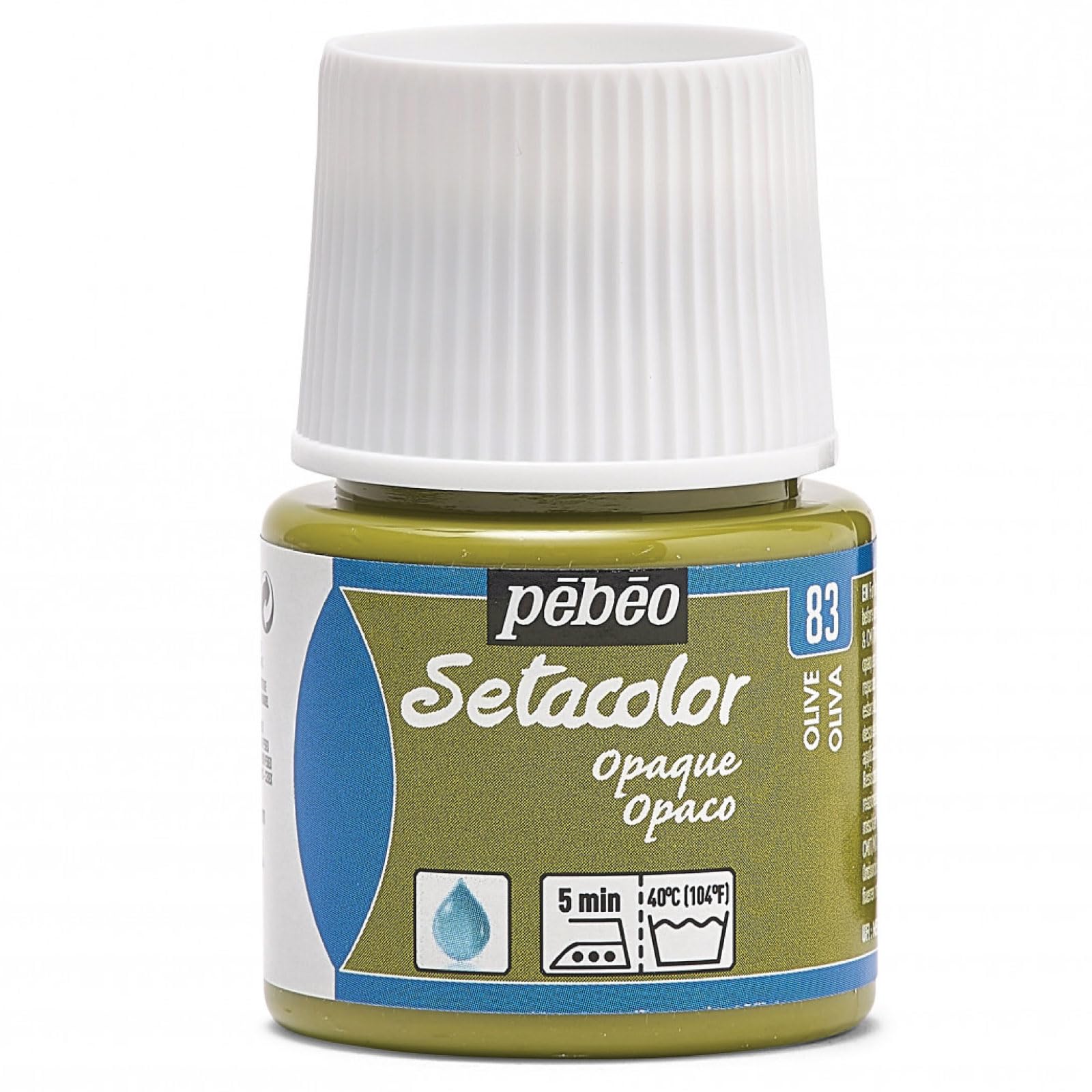 PEBEO Setacolor Opaque Fabric Paint 45-Milliliter Bottle, Olive,Olive, 295-083