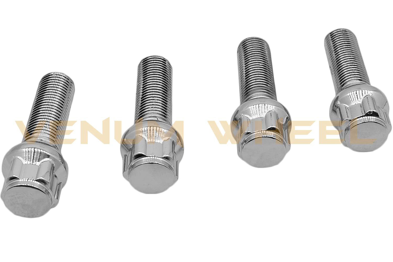 Ball Seat 5 Pc M14x1.5 Steel Chrome Wheel Locks Lug Bolts Compatible