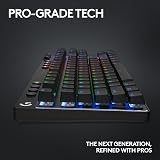 Logitech G PRO X TKL Lightspeed Wireless Keyboard GX Brown UK Layout Black view 8