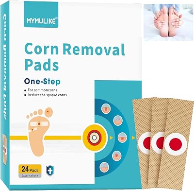 MYMULIKE Corn Plasters 24 Count Corn Cushions for Feet Pain Relief