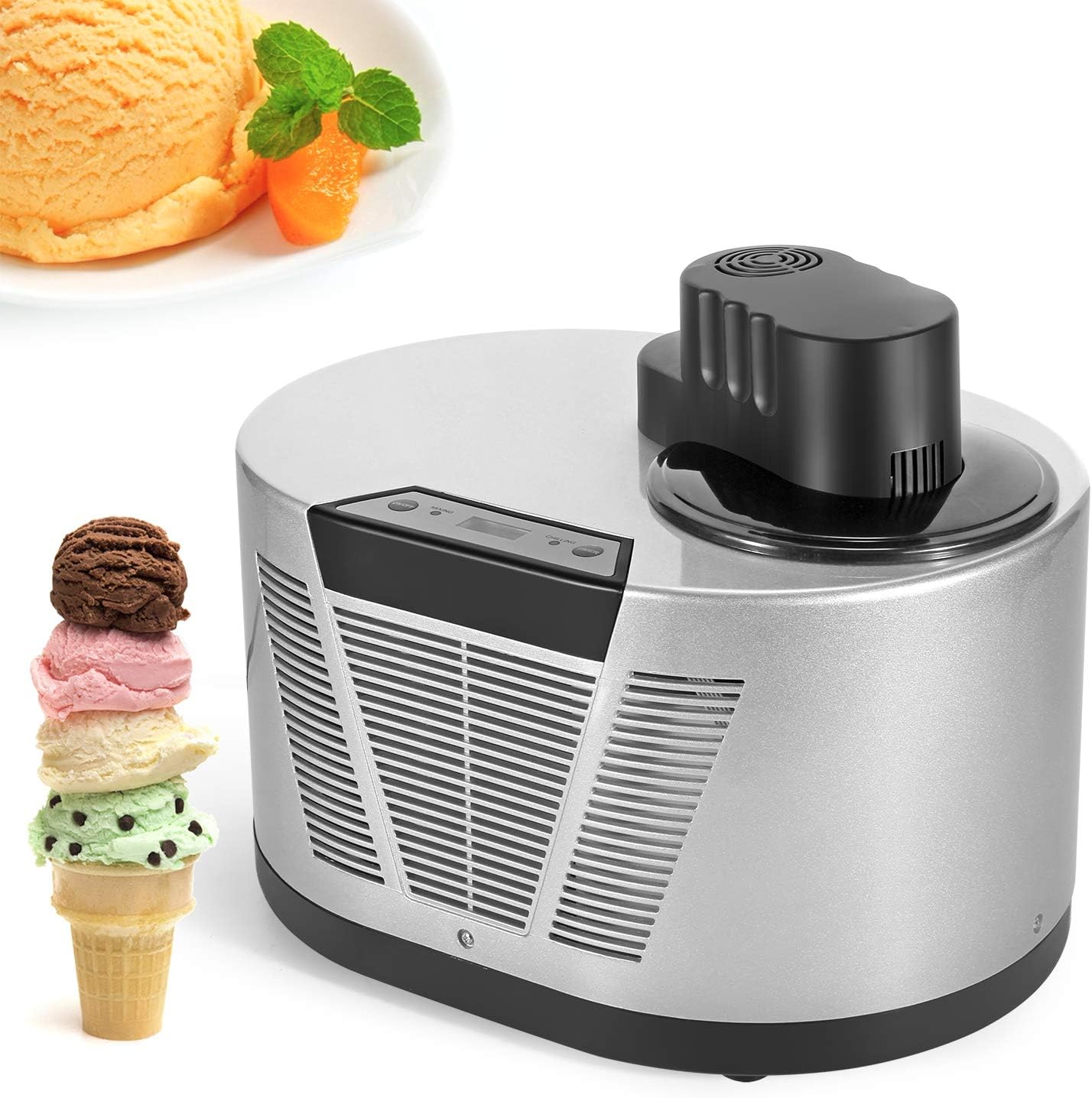 Ice Cream Maker Machine Full Automatic Fast Safe Compressor