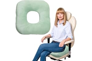Vinban Stuffed Donut Pillow Seat Cushion | for Tailbone and Coccyx Pain, Hemorrhoids, Bed Sores, Pregnancy, Prostate, Surgery Recovery, Sitting Pressure Relief, for Home, Office and Car (Moss Green)