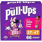 Pull-Ups Girls' Potty Training Pants, Size 3T-4T Training Underwear (32-40 lbs), 66 Count