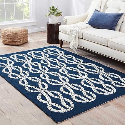 area rug rugs outdoor navy indoor nautical abstract carpet catamaran knots maritime rope vidalondon coastal overstock caronsbeachhouse living homes