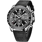 BENYAR Mens Watches Quartz Analog Chronograph Waterproof Wrist Watches for Men Fashion Business Work Casual Sport Dress Watch with Calendar