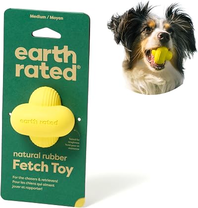 Earth Rated Dog Ball Interactive Fetch Toy Medium Yellow