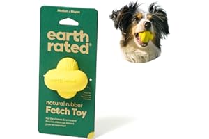 Earth Rated Dog and Puppy Ball, Interactive Fetch Toy for Small, Medium, and Large Breeds, Comes in Multiple Sizes, Made with
