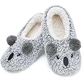 cosyone1997 Cute Animal Slippers Indoor Soft Sole, Cozy Fuzzy Slipper Socks Inspired Style, Family Sizes for Toddler Kids Big Kid Teen Adult