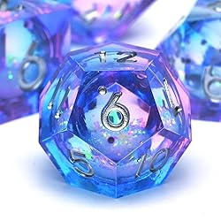 Liquid core Quicksand DND Resin dice Set, Dungeons