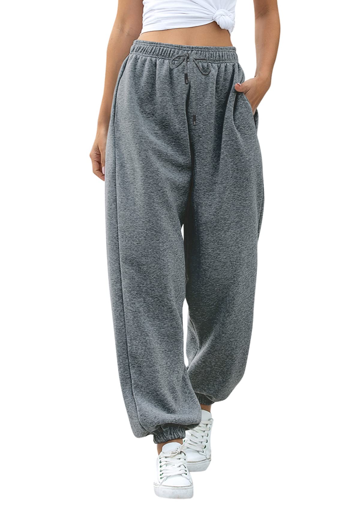 Womens Sweatpants with Pockets High Waist Jogger