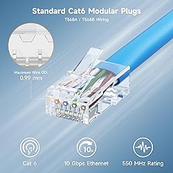 Cable Matters 100-Pack CAT6 RJ45 Modular
