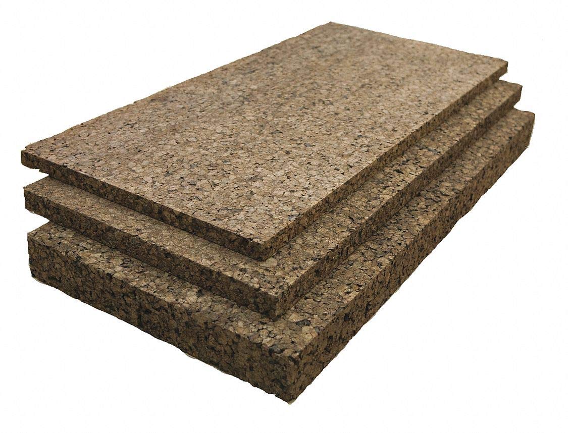 Cork Sheet, Insulation, 1 In Th, 12 x 