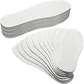 Geyoga 24 Pairs Disposable Shoe Liners Breathable Thin Insoles Disposable Insert Women Replaceable Sweat and Outdoor Barefoot Wood Pulp Shoe Liner for Women Men Hiking Running Boot Sneaker