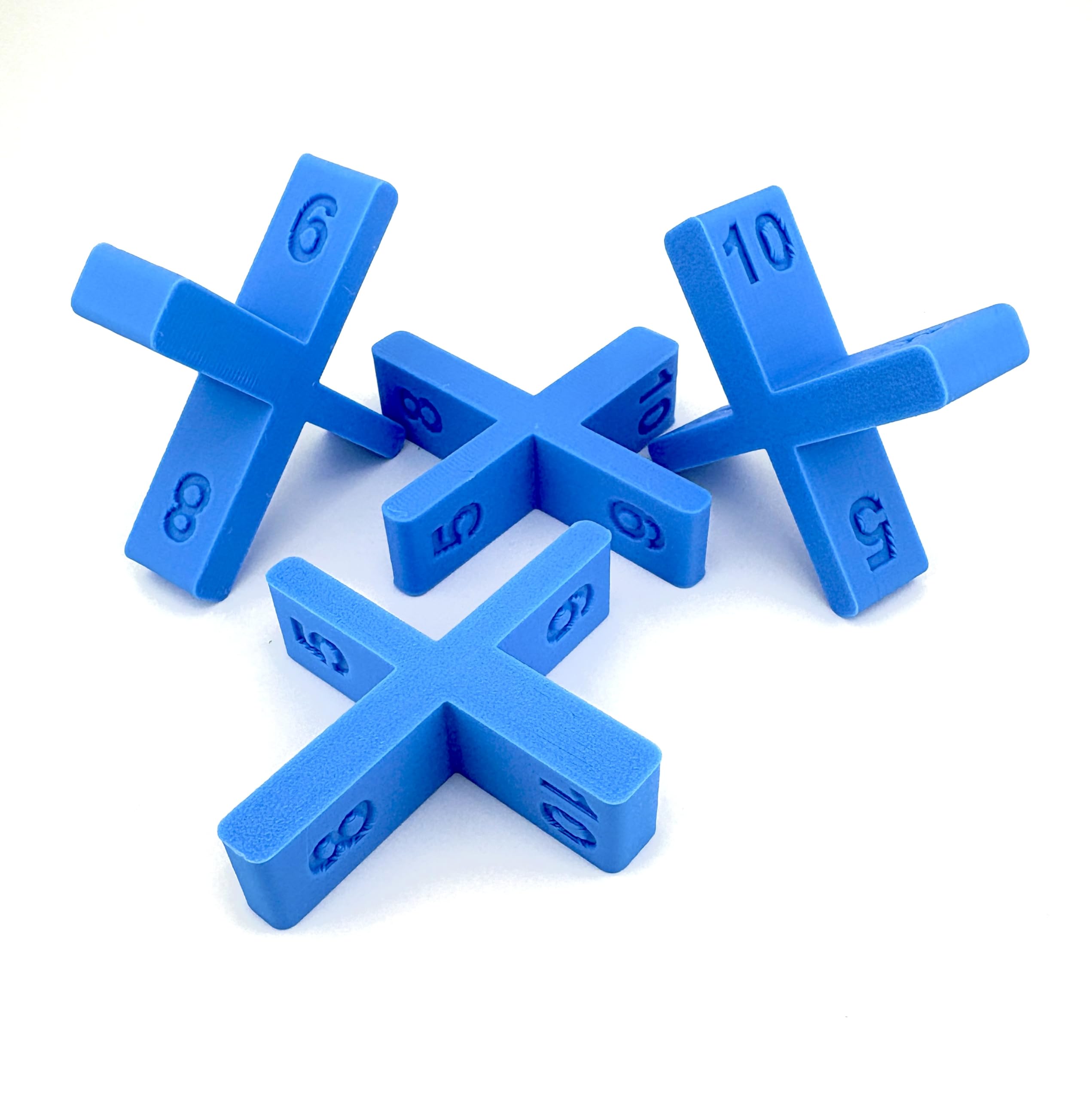 Decking Spacer 4 Pack Multiple Gap width's 5mm, 6mm, 8mm,10mm on Same Spacer., Blue, 14 x 8 x 1.5