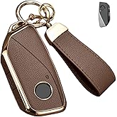 Axtrulix Key Fob Cover for BMW, Leather&TPU Key Cover Case Shell for BMW 7 Series IX I5 M60 X5 X7 X6 IX I7