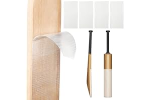 4 Pcs Cricket Bat Protection Sheet Cricket Bat Anti Scuff Sheet Tape Transparent and Clear Face Cover High Viscosity Fibergla