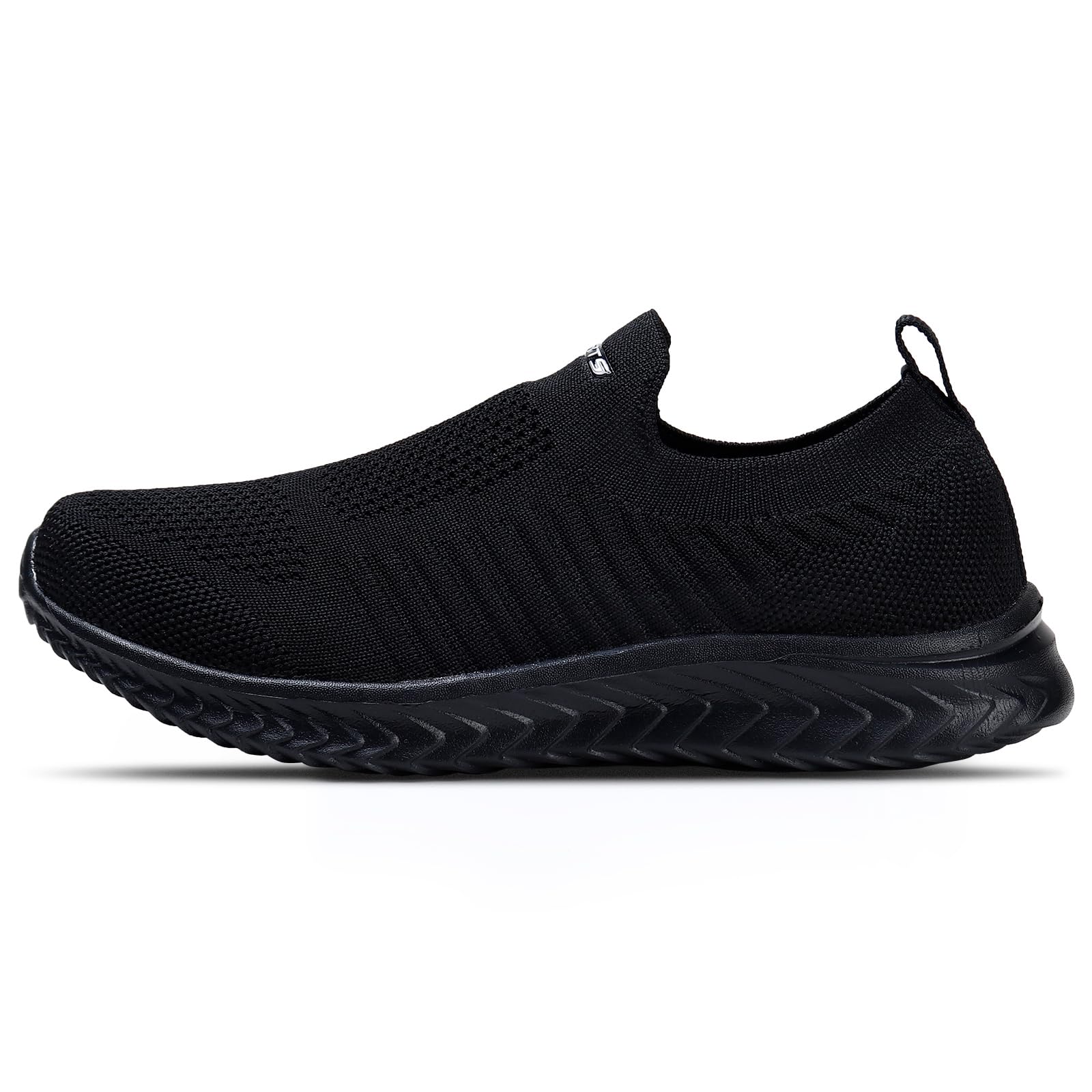 STQ Damen Slip on Sneakers Bequem Leicht Atmungsaktive Turnschuhe Alles Schwarz 39 EU 8