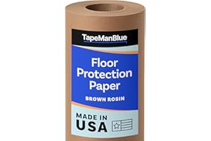 TAPEMANBLUE Floor Protection Paper, 36 inch x 166 ft Roll, Made in USA, 69# Brown Rosin Masking Paper Roll, 100% Recycled, Thick Floor Covering for Painting, Moving, and Construction