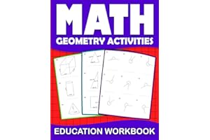 Math education workbook geometry activities: Maths Practice geometry Problem Daily Exercises in Angle circle,length of the re