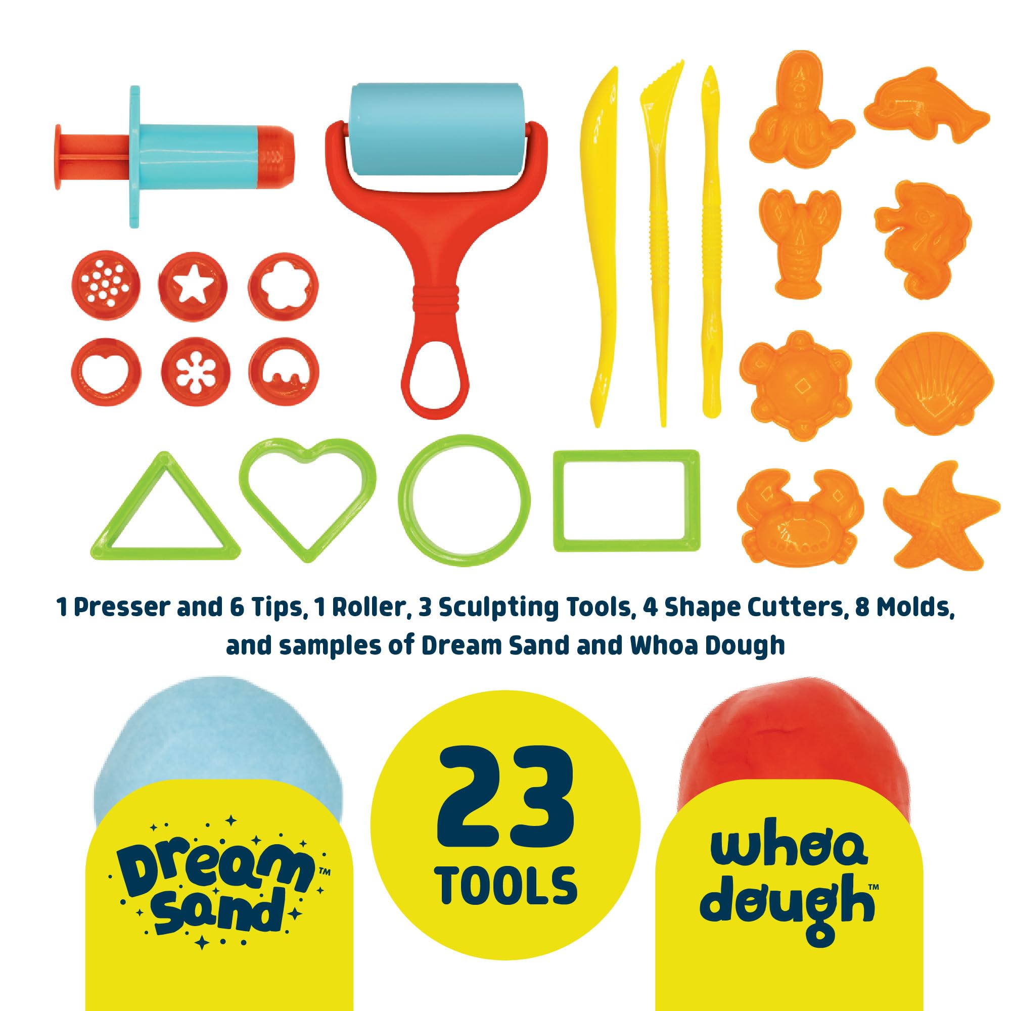 Chuckle & Roar - Compound Tool Kit - Easy to Hold Tools for Sculpting - Must Have for Arts and Crafts - Ages 3 and up, Medium