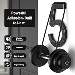 6 Inch Self-adhesive House Numbers, Modern Floating