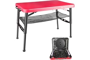 RLX Outdoors Portable Folding Small Coffee Table 25.8x17.5po, Height Adjustable, Anti-Slip Legs Daycare, Kindergarten, Campin