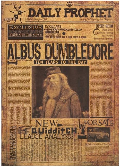 Amazon Co Jp Luxeart ハリーポッター アルバス ダンブルドアの校長 ヴィンテージ レトロ クラフトポスター クラシック 映画 ウォールステッカー 日常的なプロフェットの装飾 Home Kitchen