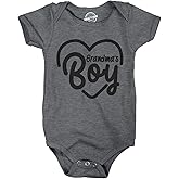 Crazy Dog T-Shirts Creeper Grandmas Boy Baby Bodysuit For Newborn Grandson