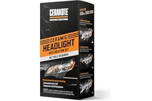 CERAKOTE Ceramic Headlight Restoration Kit – Guaranteed To Last As Long As You Own Your Vehicle – Brings Headlights back to L