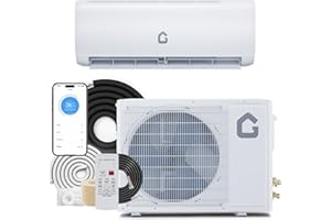 9000 BTU Mini Split Air Conditioner& Heater, 18.5 SEER2 208-230V Wall-Mounted Ductless AC Unit Cools Rooms up to 450 Sq. Ft.,