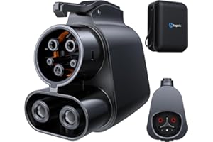 Ecogenix Tesla Supercharger to CCS1 Charger Adapter, Max 500A 1000V NACS to CCS EV Fast Charge Adapter Compatible with Tesla Supercharger - for Ford, Rivian, GM, Volvo, Nissan, MB, EVs Only(Black)