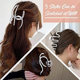 UMILKI 5Pcs Metal Hair Claws Large Clips Strong Hold for Thick Hair Women Girls view 3