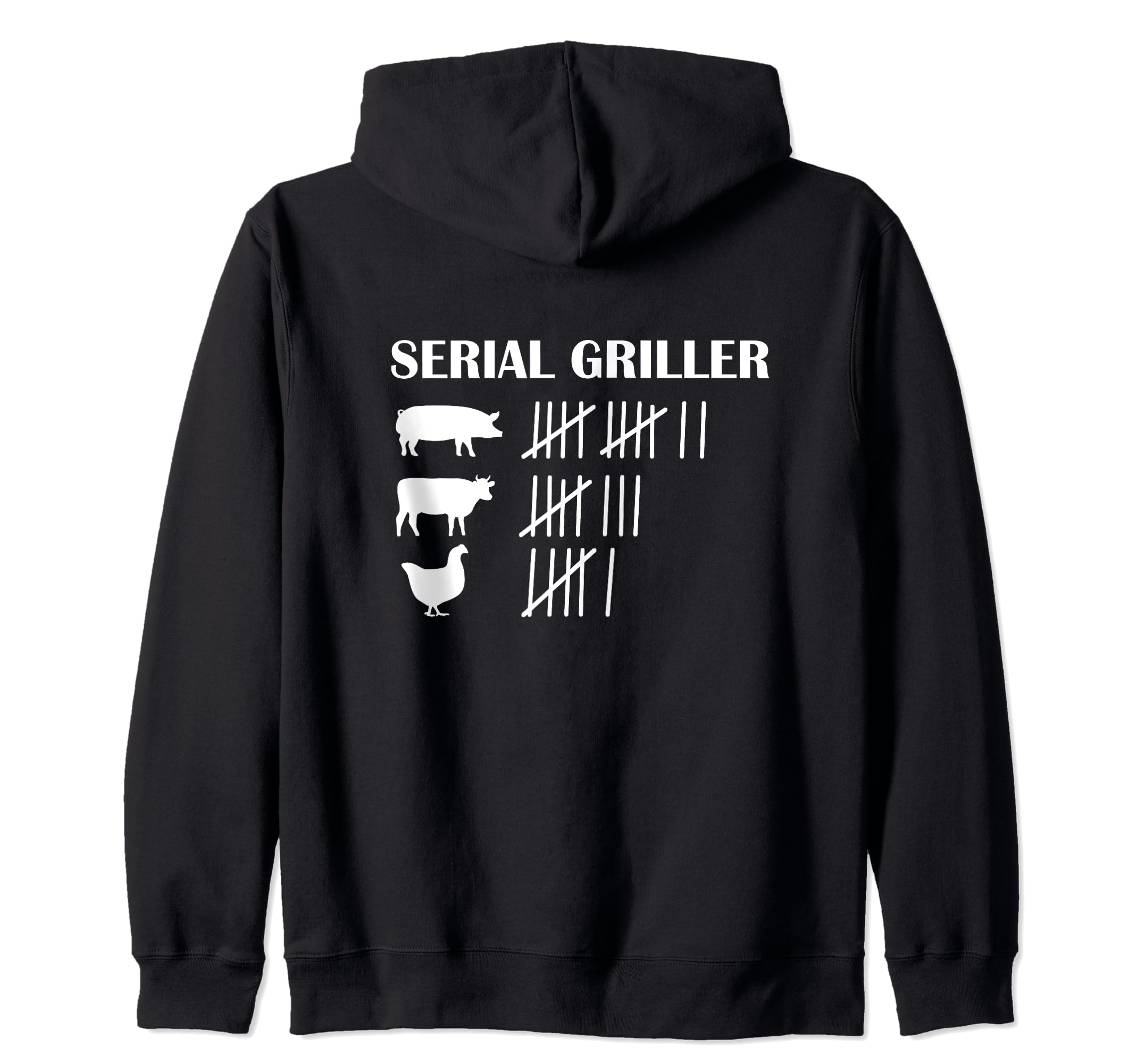 Serial Griller BBQ Grilling Barbecue Barbeque Grillmaster Zip Hoodie