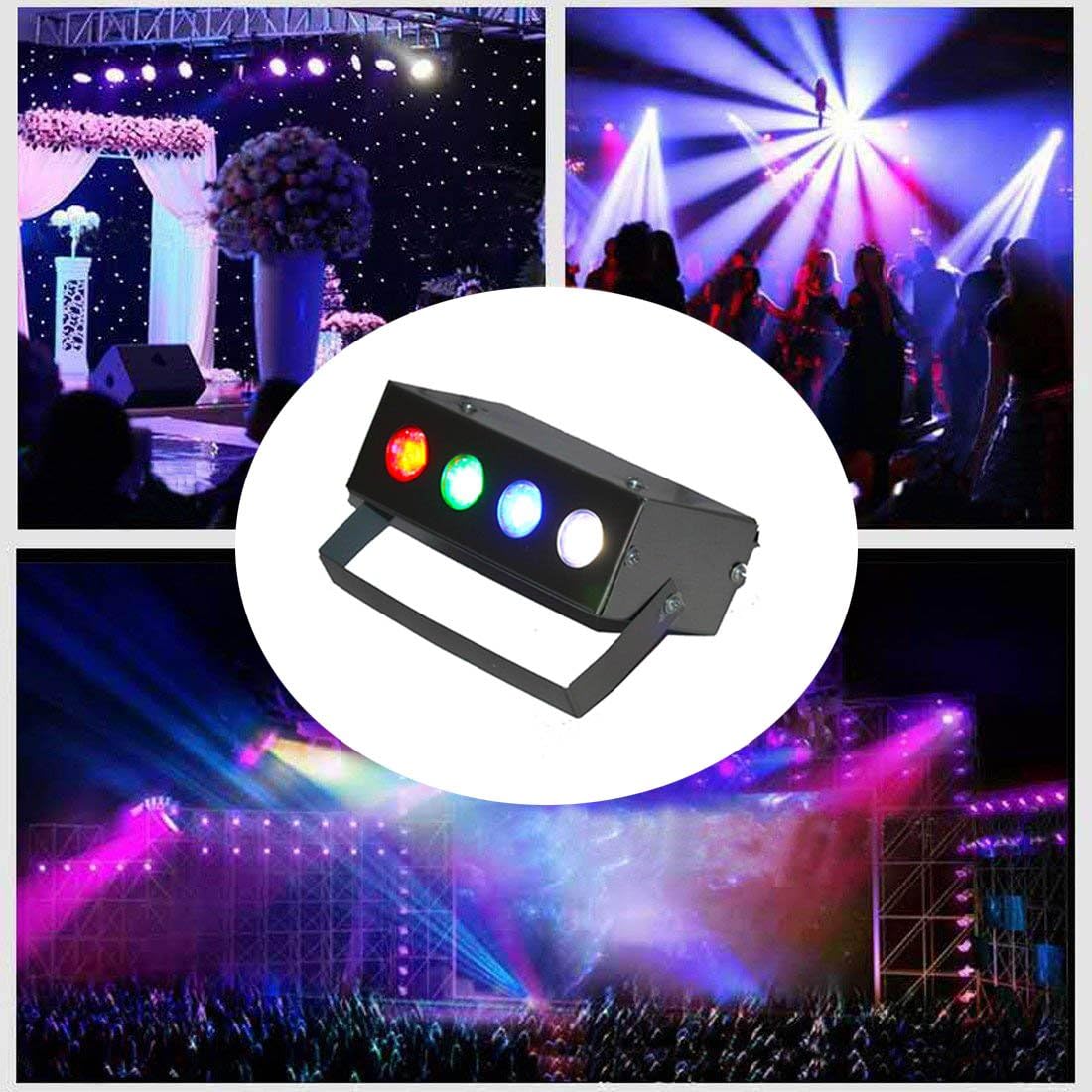 CITRA Mini Laser Projector Cum Par Light 4 LED RBGW Stage Lighting Laser Light for Party and DJ