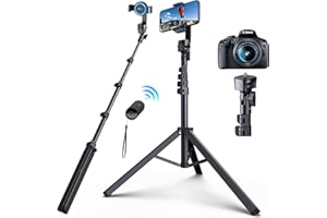 andobil Newest 62.15" Magsafe Tripod for iPhone, Magnetic Selfie Stick Tripod with Remote - Stable Cell Phone Tripod Stand -Travel Tripod, Lightweight Tripod for iPhone 15 Pro Max/14/13/GoPro/Camera
