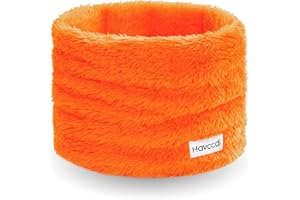 Havccdi Kids Fleece Neck Warmer Gaiter, Winter Velvet Face Cover Scarf for Boys Girls Double-Layer Ski Mask for Cold Weather